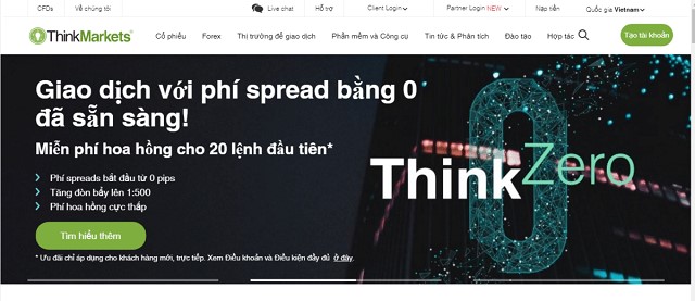 1 số những thông tin cơ bản của sàn giao dịch Think Market trên thị trường