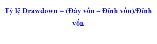 Ảnh 2: Công thức tính tỷ lệ Drawdown 