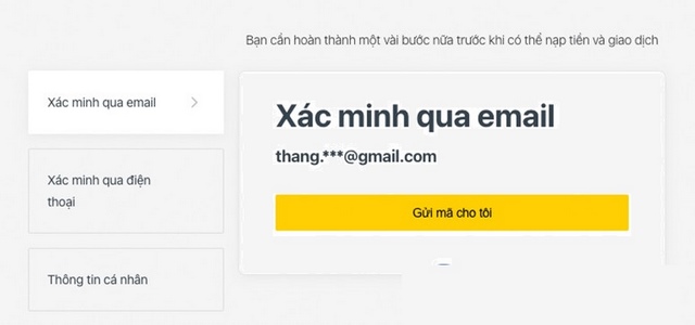 Ảnh 4: Cung cấp mã xác minh Exness vừa gửi về email 