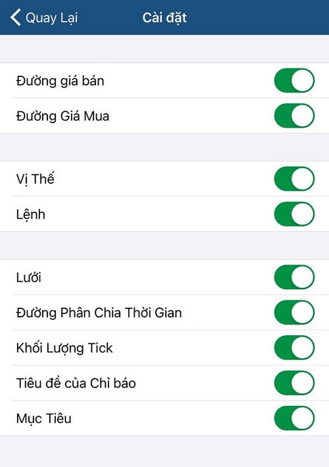 Ảnh 8: Thiết lập thông số cơ bản trong phần cài đặt